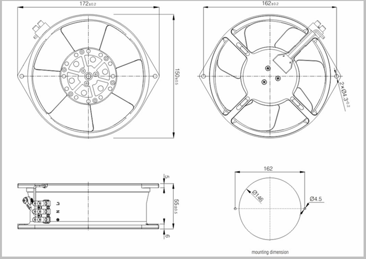 XFA17055 AC Axial Fan